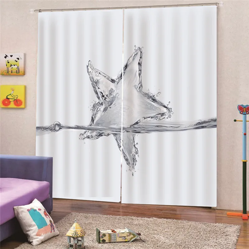 LY0901523 3D цифровая печать воды рыбы плотные короткие Шторы для штор, в европейском стиле, аксессуары для Гостиная Украшения в спальню Draps AP23 - Цвет: LY0901523