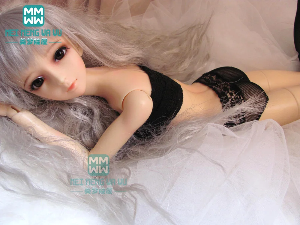 Аксессуары для куклы BJD 1/3 BJD DD MSD кукла сексуальный черный кружевной костюм из трех частей