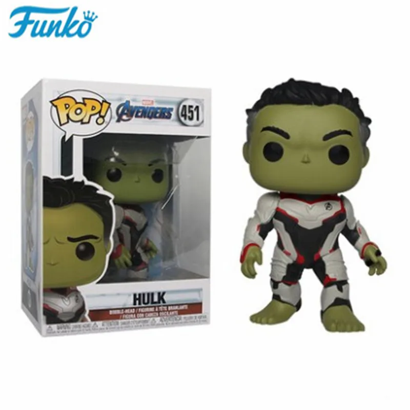 Funko поп-музыки! Официальные Мстители: коллекция фильмов эндшпиль виниловые куклы#449 Железный человек детский подарок на день рождения Модель игрушки оригинальная коробка - Цвет: Hulk