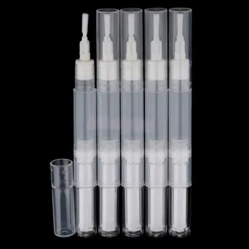 

5 Pieces 5ml/3ml Empty Transparent Twist Pen Cosmetic Container Lip Gloss Eyelash Growth Liquid Tube for Women and Girls
