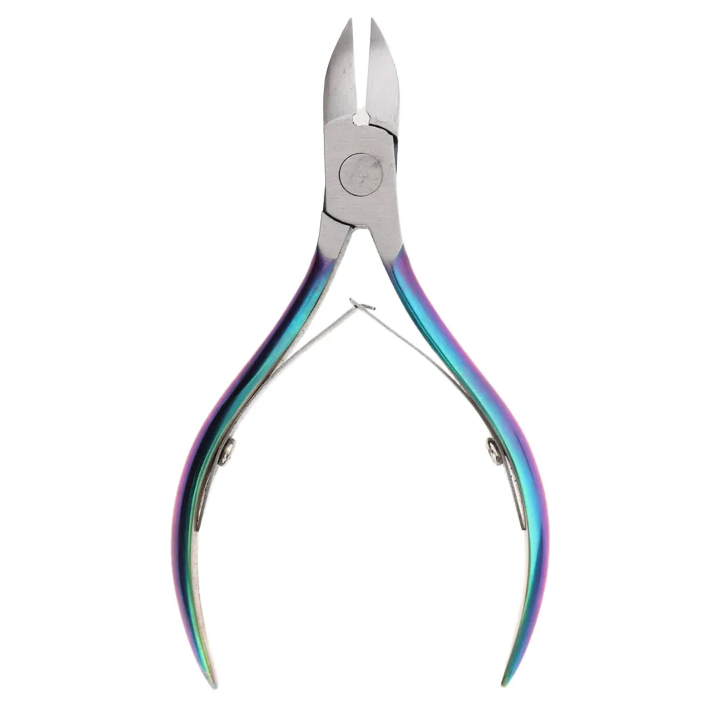 Professional Cuticle Nipper Nail Clipper Scissor Trimmer Cutter Manicure Sky Blue Eagle Mouth 10.8cm