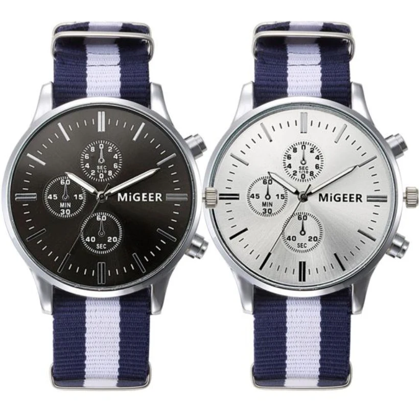 

Exalted Watch Men Luxury Fashion Canvas Men Analog Wrist Watches Quartz Watch relogio masculino