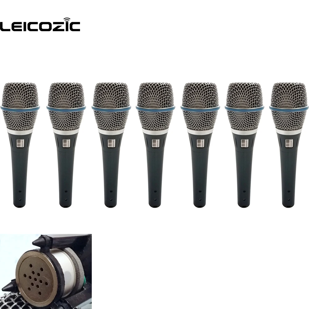 

Leicozic 7Pcs LE87A 87A Supercardioid Vocal Microphone Condenser microfone condensador microfonos profesional mikrofon microfon