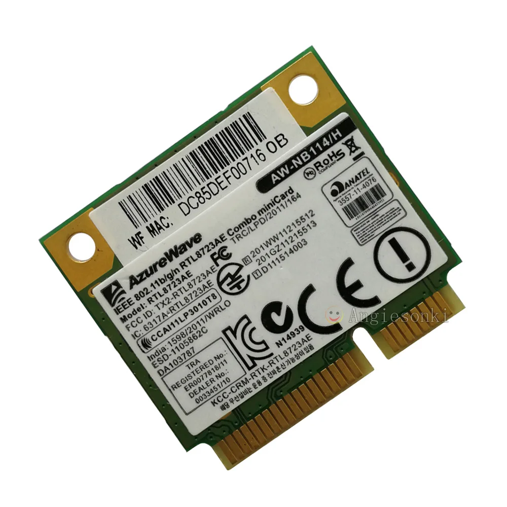 Беспроводной адаптер Realtek RTL8723AE Wi Fi 802 11 b/g/n + BT 4 0 150 Мбит/с комбинированная карта PCI E