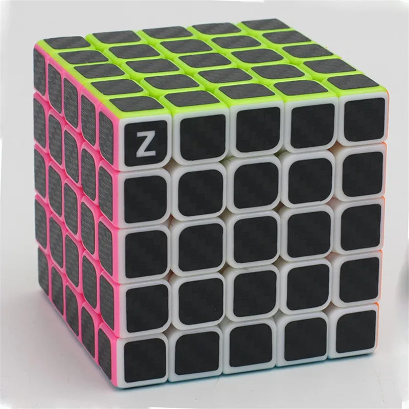 ZCUBE 5x5x5 наклейка из углеродного волокна скоростной магический куб головоломка
