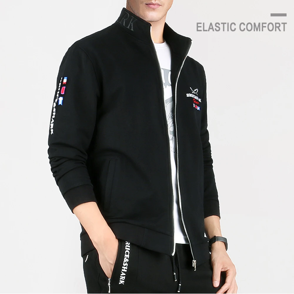 

Bruce&Shark Men Fleece thick Winter Best Quality original brand Sportwear Jacket Fleece Men Smart Causal Fashion style M TO 3XL