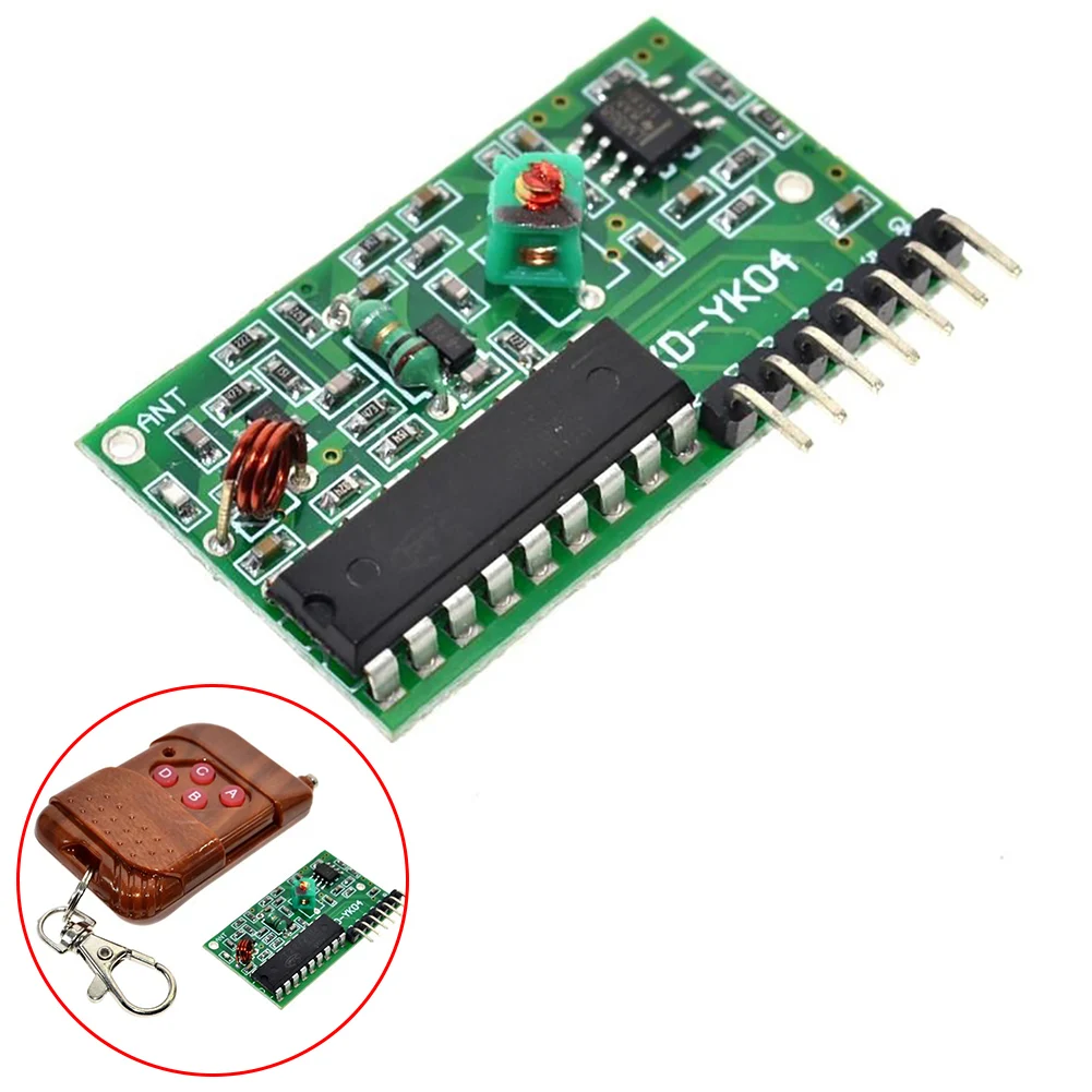 1 КОМПЛЕКТ IC 2262/2272 4 канала 315 МГц ключ беспроводной пульт дистанционного управления комплекты приемник модуль для arduino 5V#0808