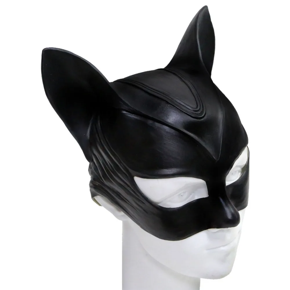 

Batman Catwoman Mask Latex Helmet Halloween Cosplay Props
