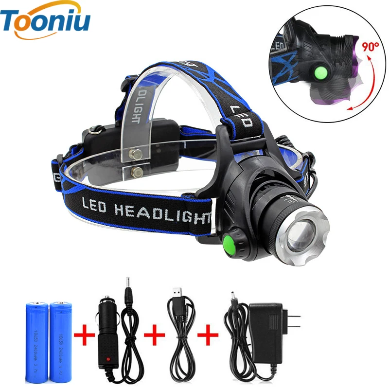 RU 5000LM Cree XML-L2 XM-L T6 Led Farol Zoomable Farol Cabeça Da Tocha lanterna lâmpada de Cabeça Pesca Caça À Prova D’ Água Luz