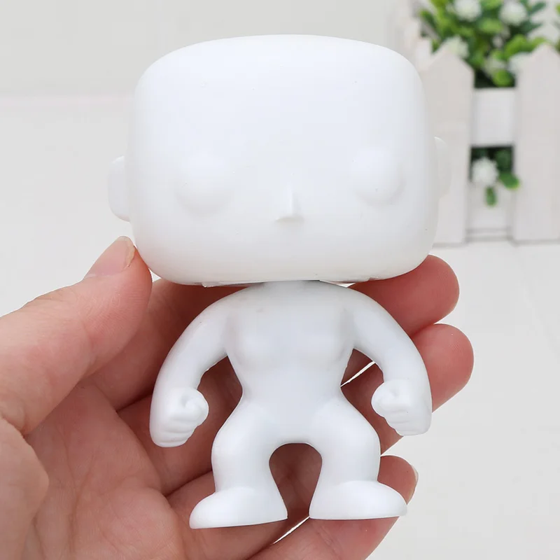 

10cm Q version Custom DIY White Male Female Vinyl Action Figure Model Toys Dolls Gifts