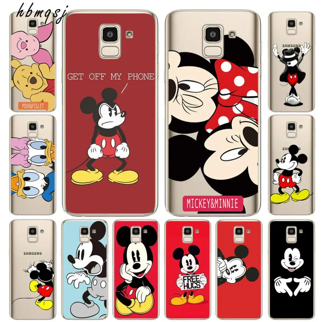 

For samsung galaxy s8 s9 plus s10 s10e s10 plus case silicone soft mickey cartoon original coque for s10 mobile phone back cover