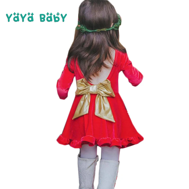 1 2 3 4 5 Year Girls Christmas Birthday Dress 2018 New Long Sleeve Baby