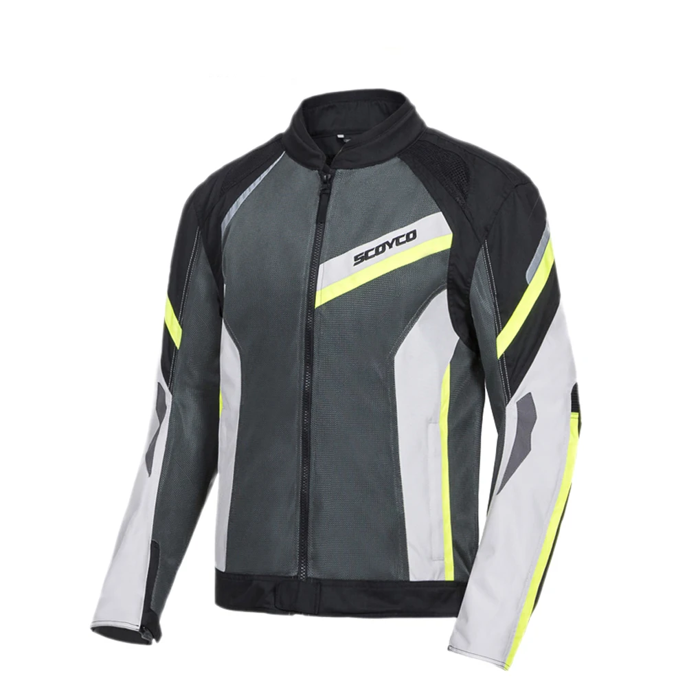 SCOYCO мотоциклетная куртка мужская Байкерская кожаная куртка в байкерском стиле костюм светоотражающий, для мотокросса куртка летние дышащие защита бронежилет