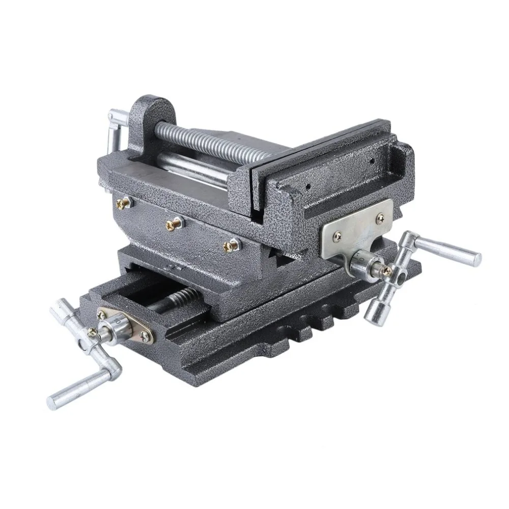 

(Ship From DE)Professional 6 Inch Bench Vise Compact Bench Clamp 2-Axles Cross Working Table Vice For Drilling Milling Machine