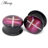 Alisouy 2pcs Acrylic Ear Plugs and Tunnels Ear Piercing Earrings Screw Flesh Ear Gauge Tunnel Ear Plug Stretchers Body Jewelry ► Photo 2/6