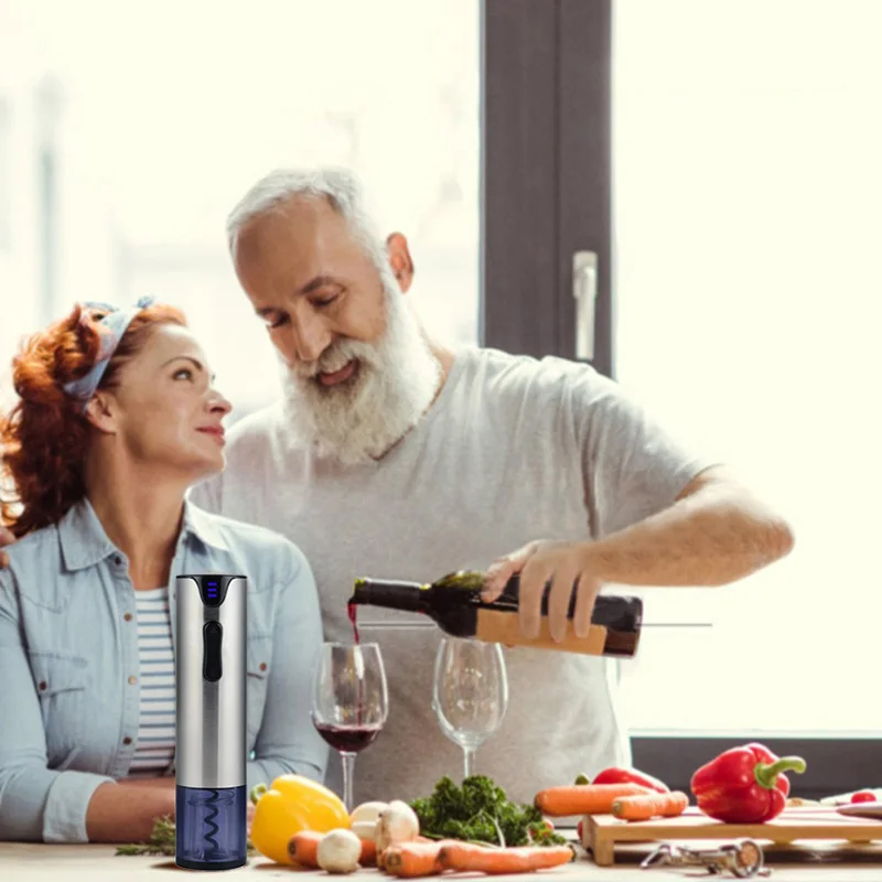 

Electric Wine Bottle Opener Stainless Steel Electric Wine Bottle Opener with USB Charging Cable QJS Shop