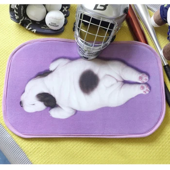 

Welcome floor mats cartoon cushion Chinese Sharpei dog printed carpet soormats kitchen bathroom living room snti-slip pad tapete