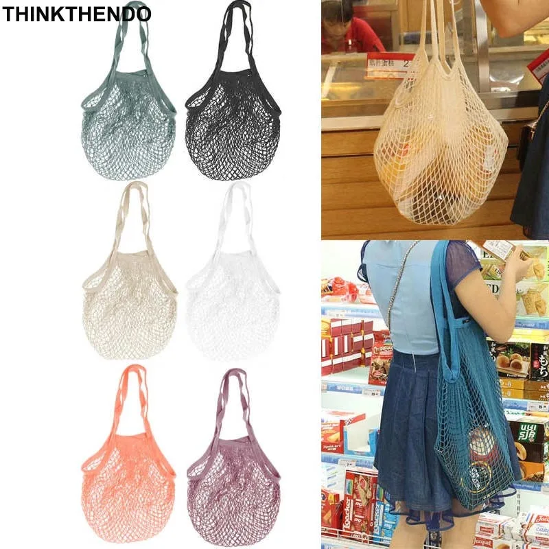 

Mesh Net Turtle Bag String Shopping Bag Reusable Fruit Storage Handbag Totes