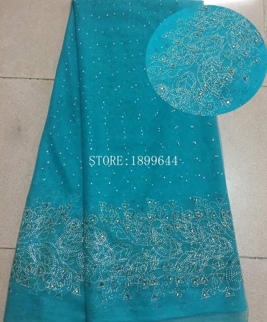 Free Shipping !Newest Arrival Beautiful with stone fabric Fashionable bright African Tull lace For Nigerian Wedding Dresses | Дом и сад