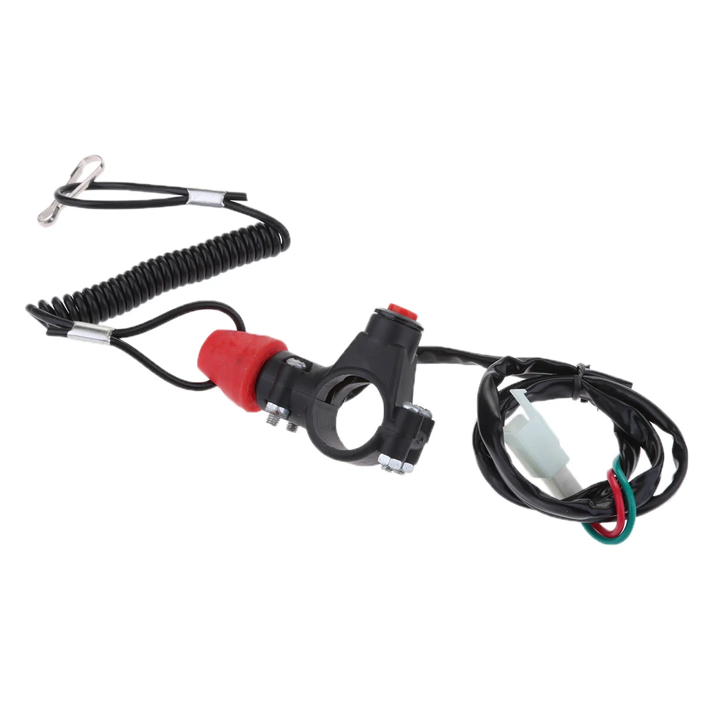 Safety Tether Engine Stop Kill Switch for 47cc 49cc Mini Pocket Dirt Bike Switching Off the Motor Smoothly And Safely