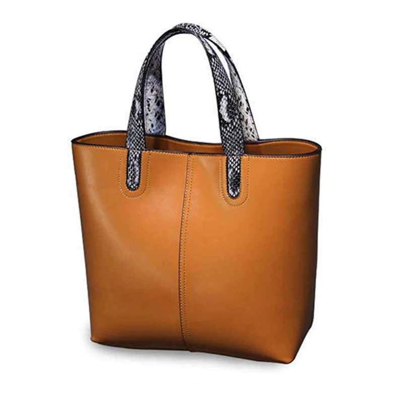 100% Genuine Leather Luxury Handbags Women Bags Designer Shoulder Serpentine Handle New Fashion For Youth Sac Female | Багаж и сумки