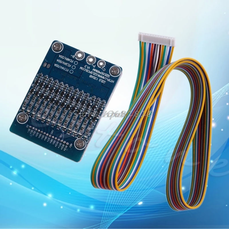 Литий ионная батарея SIV 20A 18650 Защита аккумулятора BMS PCB баланс платы 13S 48V|Комплекты