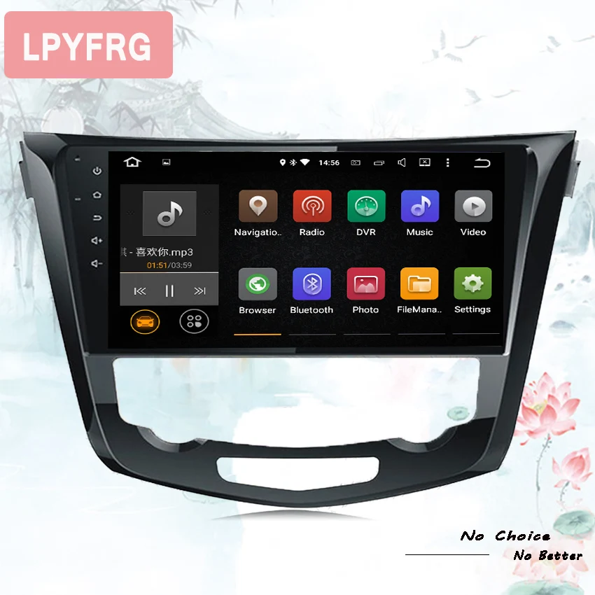 Автомагнитола 8 ядер 1 дюймов dvd GPS радио плеер для Nissan X Trail Qashqai 2014