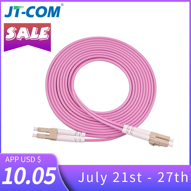 

LC-LC OM4 40Gbps 100G Fiber Optic Patch Cord 1m 2m 3m 5m 10m 15m 50/125 2mm 2 core Multimode Duplex Fibra optica Jumper Cable