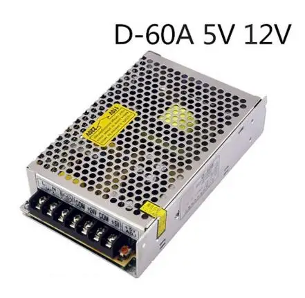 

dual output power supply 60w 5V 12V power suply D-60A ac dc converter