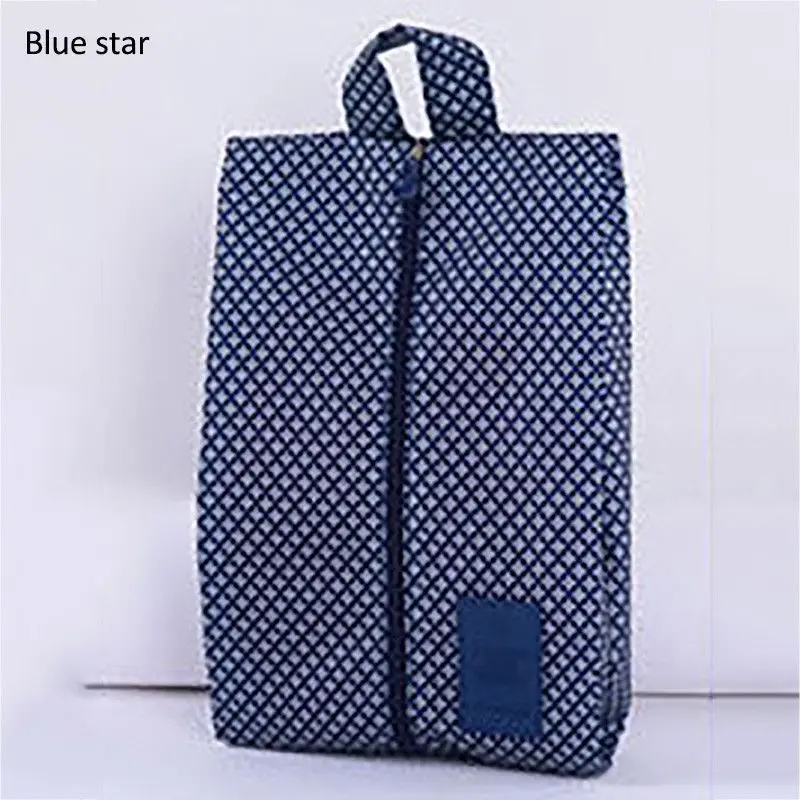 Переносная сумка для обуви на молнии, сумка для хранения в дороге, сумка для туалетных принадлежностей, сумка-Органайзер на молнии - Цвет: Blue star