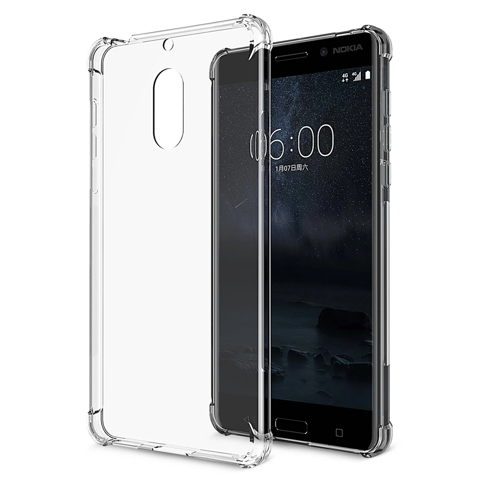 

Air Cushion Phone Case for Nokia 1 2 3 5 6 7 8 9 Plus X6 Slim Soft Silicone TPU Clear Crystal Back Cover Shockproof Capa Coque