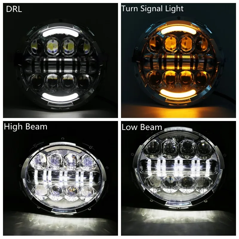 Автомобильный светильник 7 дюймов головной светильник w/дневные ходовые огни для Jeep JK Lada 4x4 для suzuki samurai мотоцикл " Halo DRL светодиодный налобный фонарь