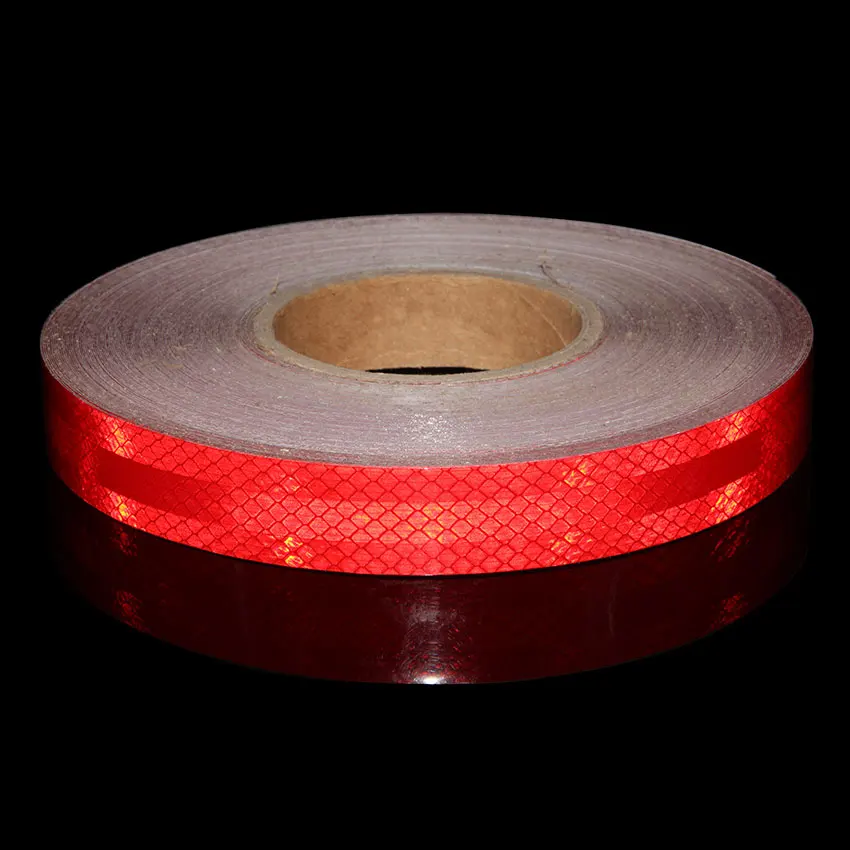 Pegatinas de bicicleta de alta intensidad blanco rojo fluorescente cinta reflectante para casco marco bicicleta calcomanía accesorios bicicleta 25 MM X 5 M