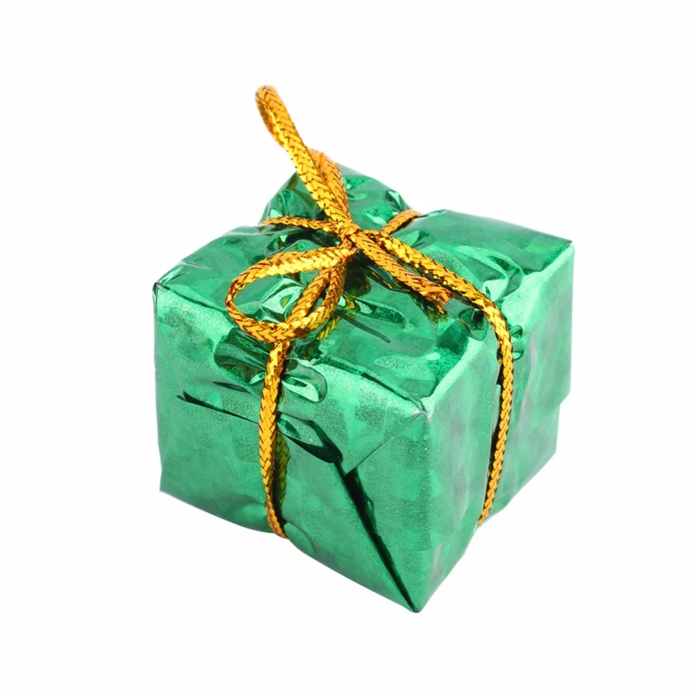 12 шт./упак. 2,5 см новогодней елки орнамент Mix Цвет мини-подарочная коробка Рождественская елка год украшения оптом