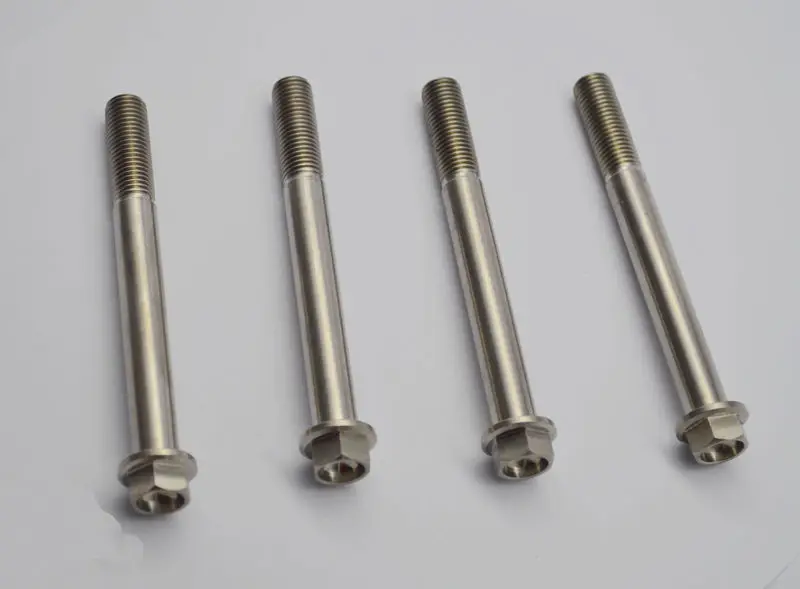 Titanium Alloy M10 135mm Motorcycle Bolts Screws Flange Head Thread pitch 1.25 Titanium Alloy M10 135mm Motorcycle Bolts Screws Flange Head Thread pitch 1.25
