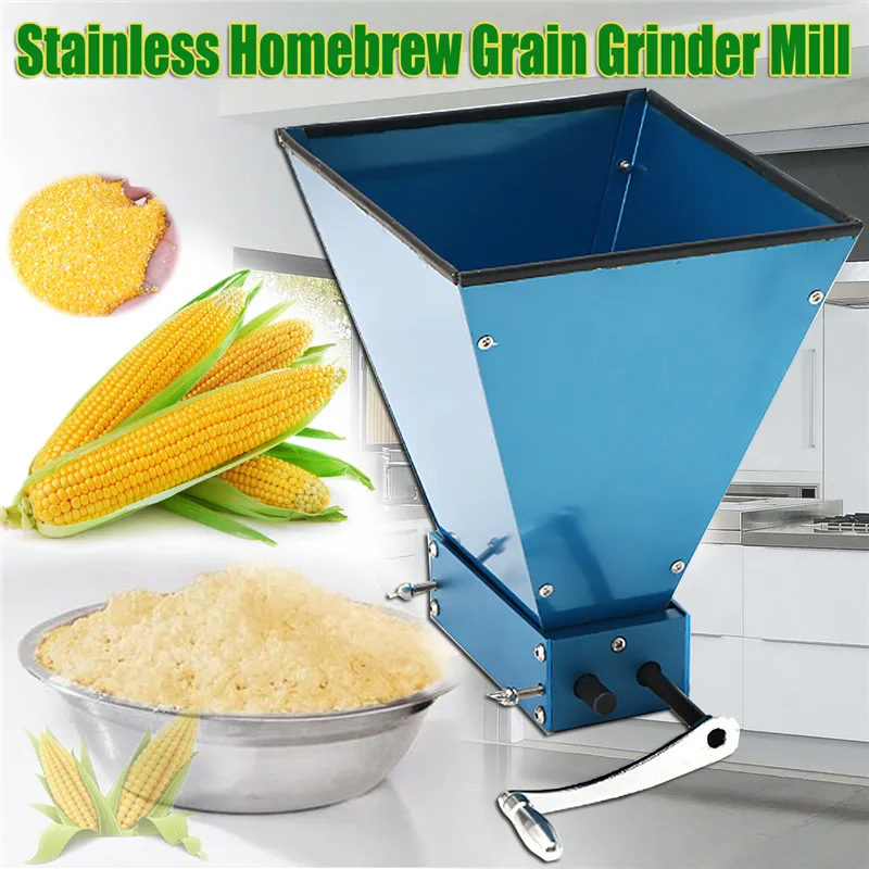 Newest Stainless Steel 2 Rollers For Homebrew Beer Malt Mill Grinder