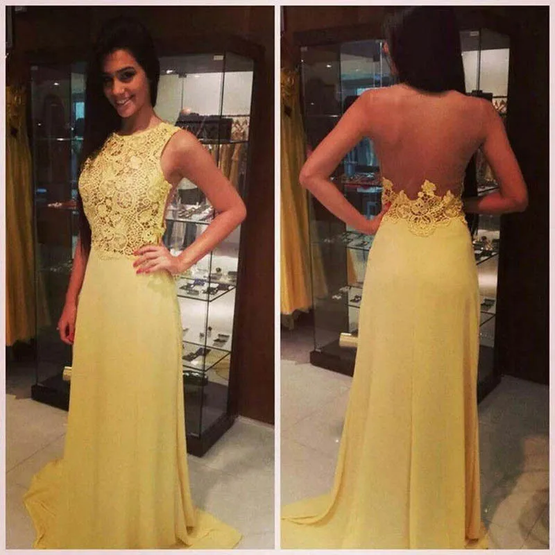 vestidos para formatura amarelo