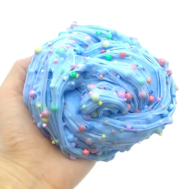 Fluffy Slime Foam Beads Glue Slime Toys Antistress Goo Charm Butter