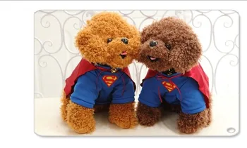 

stuffed animal superman dog plush toys 25 cm dog doll a pair dolls c8069