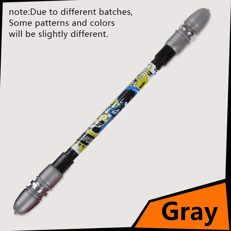 Zhigao Вращающаяся ручка для школьных принадлежностей шариковая ручка стационарные Маркеры Ручка вращается для прокрутки многофункциональная ручка синие чернила мальчик - Цвет: Gray