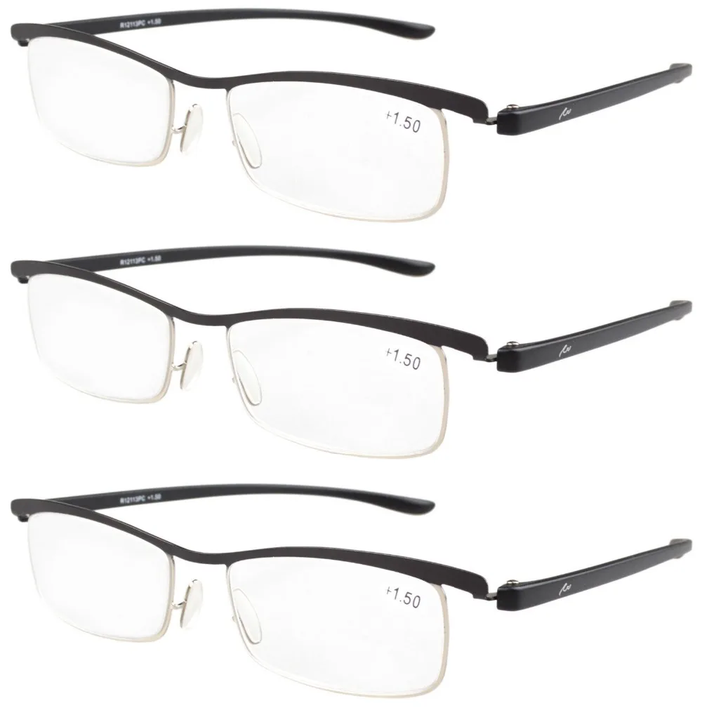 R12113 BlackSilver 3 pack Lightweight Double Color Frame Plastic