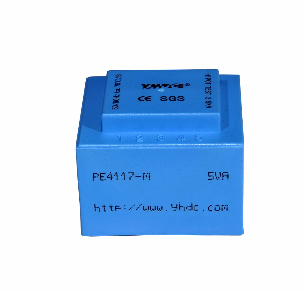 

PE4117-M Power 5VA input 220V Output 24V 50-60Hz Vaccum Epoxy Encapsulated PCB Welding Isolation Transformer