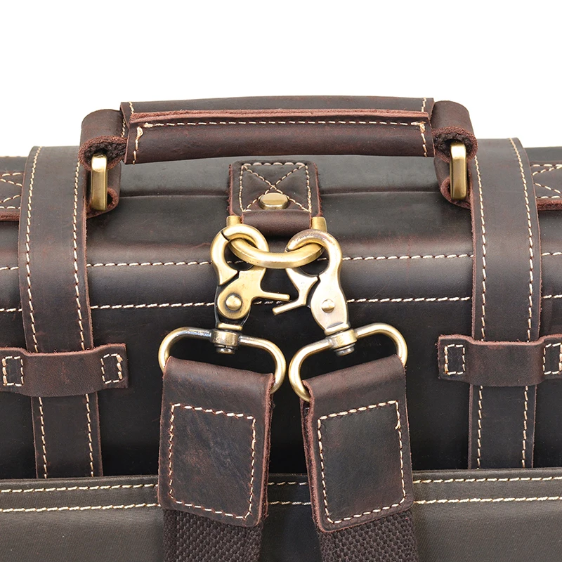 Hardware Display of Leather Backpack