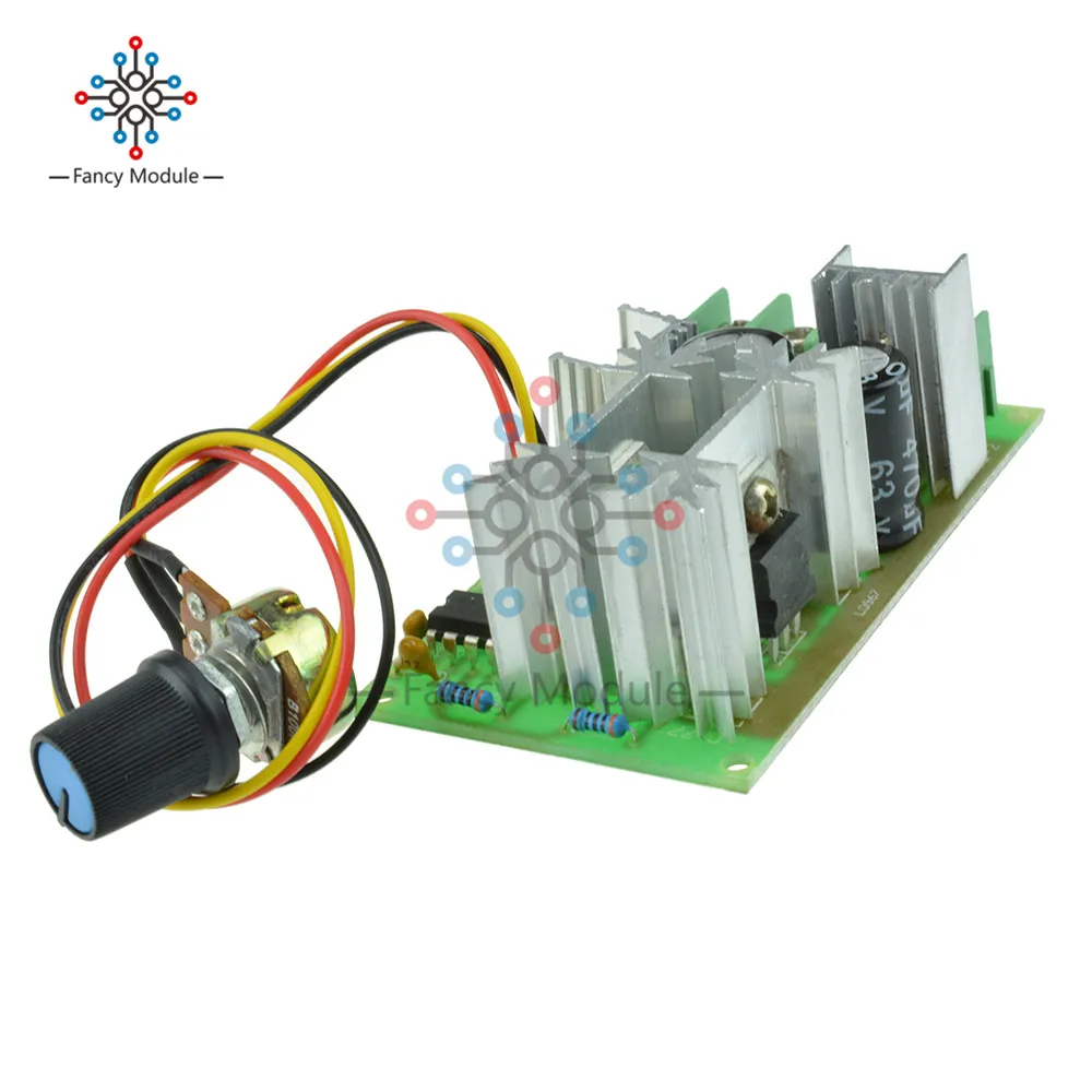 DC Motor Speed Regulator DC10-60V 12V 24V 36V 48V High Power Drive Module PWM Motor Speed Controller 20A Current Regulator