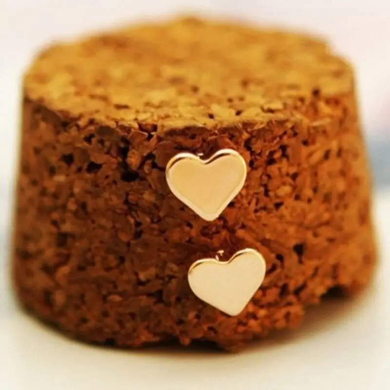 MESTILO новый Корейский Золотой Цвет милые Tiny Love Сердце серьги для Для женщин модная
