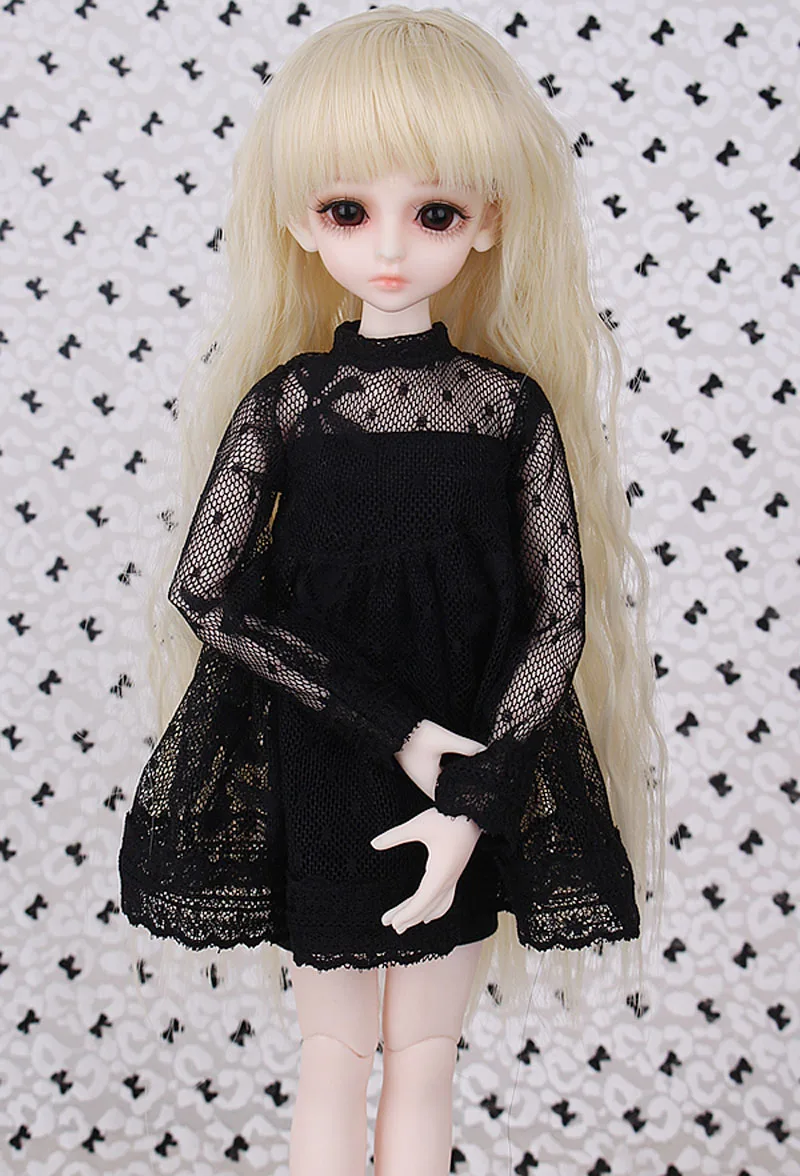 Бесплатная доставка 1/3 1/4 1/6 BJD/SD BJD кукла модная одежда черное платье для кукол