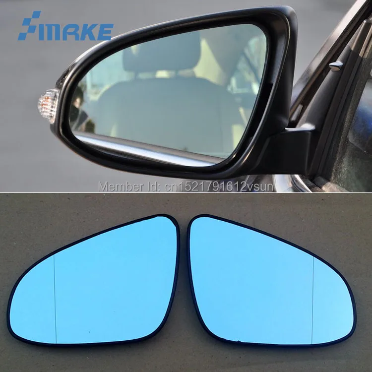 

smRKE 2Pcs For Toyota Camry 7th Rearview Mirror Blue Glasses Wide Angle Led Turn Signals light Power Heating