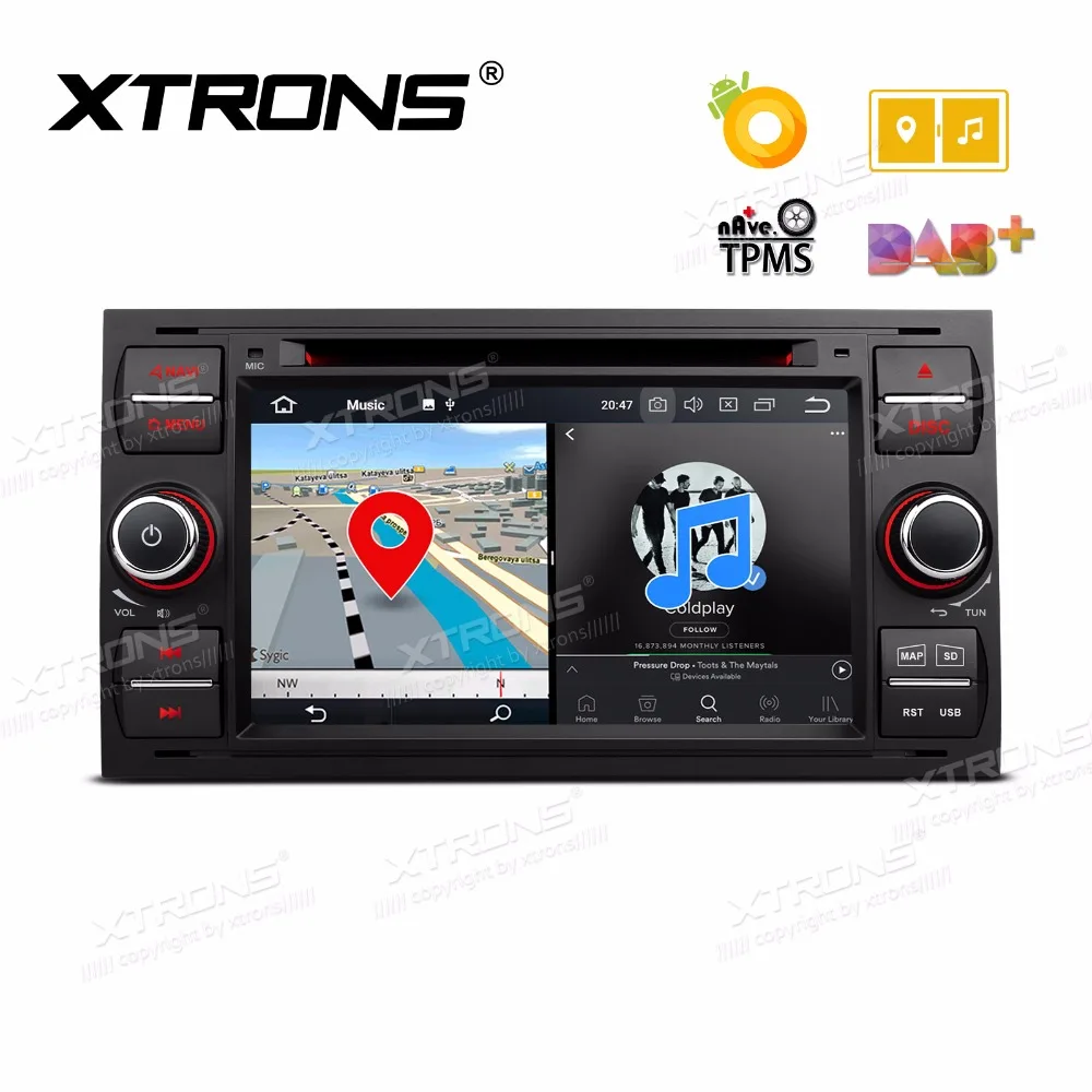 Sale XTRONS 7" Android 8.0 Octa Core Car Stereo DVD Player Radio GPS Navigation for FORD Focus II C-Max 2005 2006 2007 Fusion Transit 2