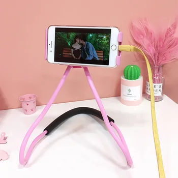 

Lazy Bracket Neck Phone Holder Bedside Hanging Universal 360 Degree Rotate Bed Mount Anti-skid Bracket For Mobile Phone Flat