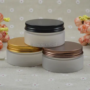 

50G Frosted PET Jar,plastic bottle,mask cream Bottle, with black/bronze/gold lid for Mask/cream/skin care products packaging